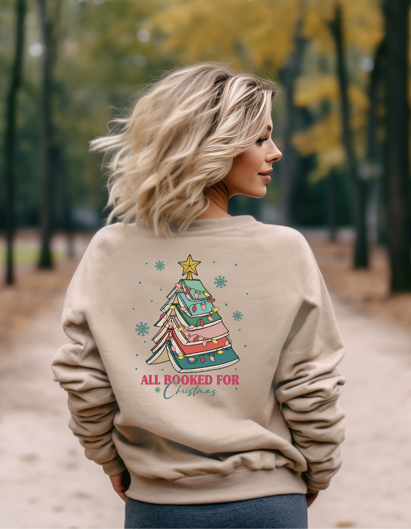 Book Tree Christmas Sweatshirt Women