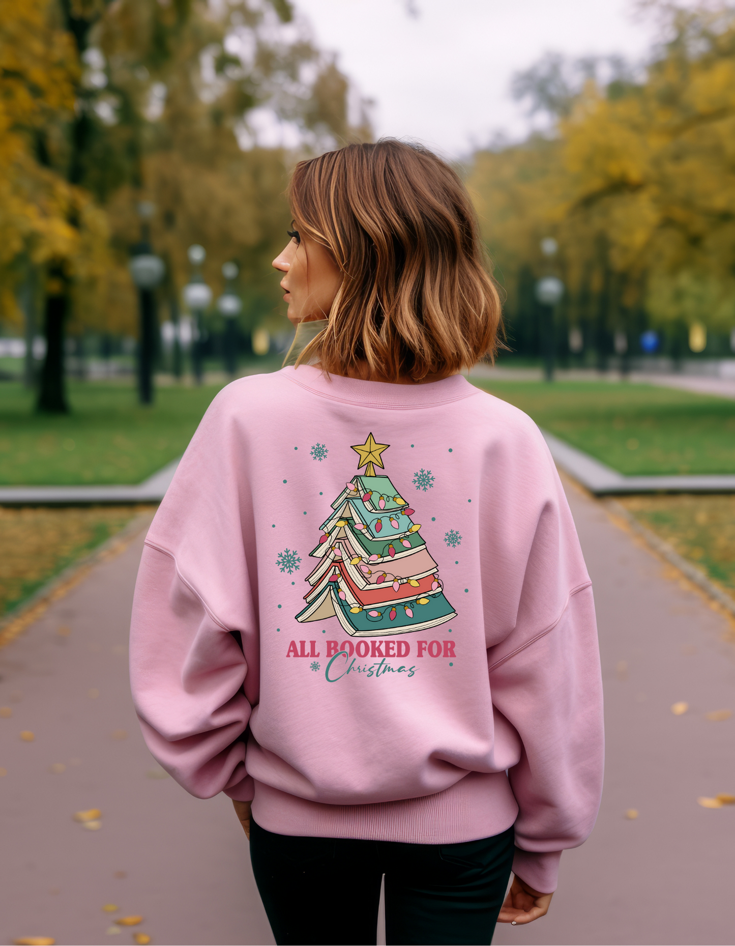 Book Tree Christmas Sweatshirt Women