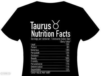 Taurus Nutrition Facts