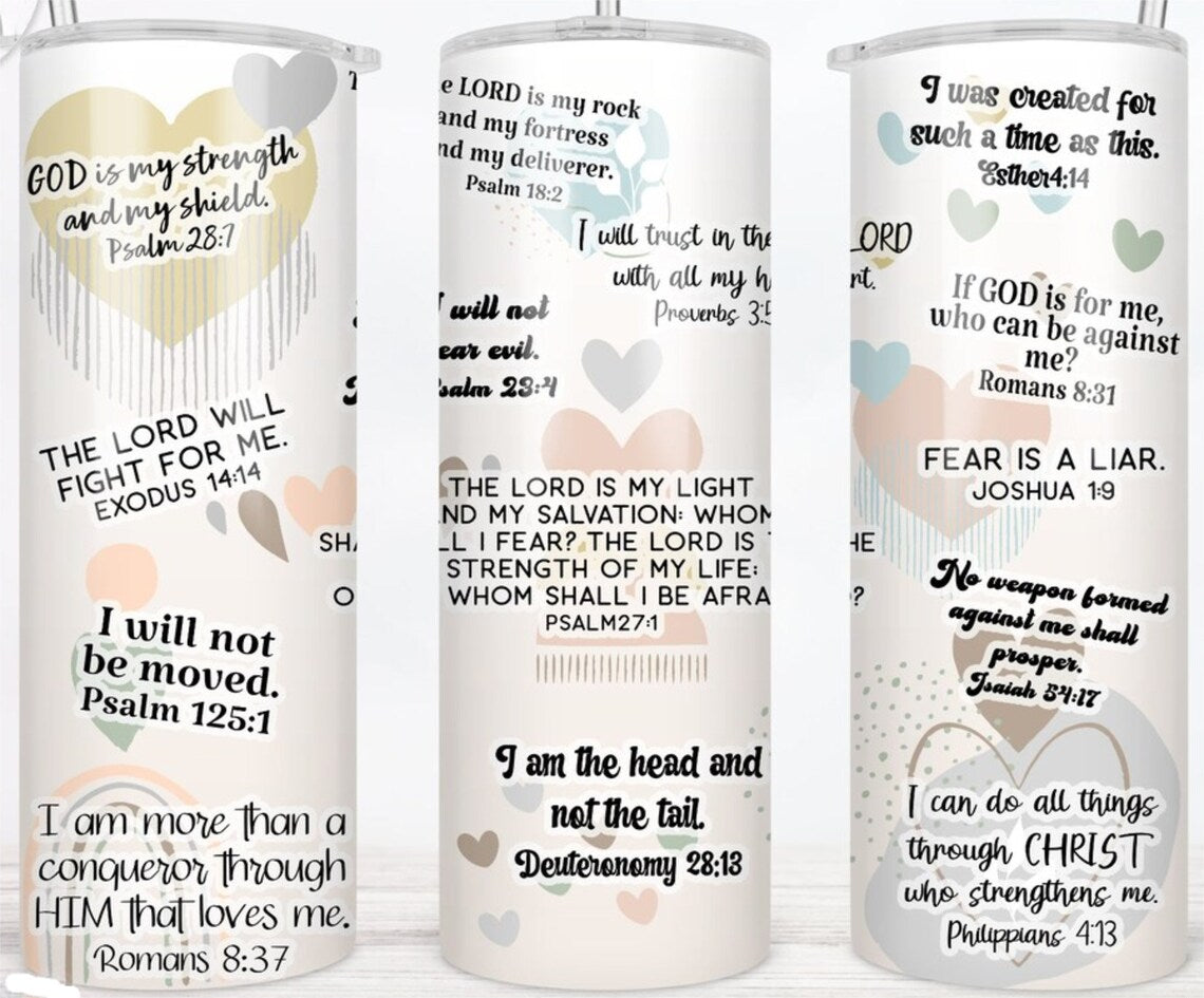 Bible Verse Tumbler 20 oz