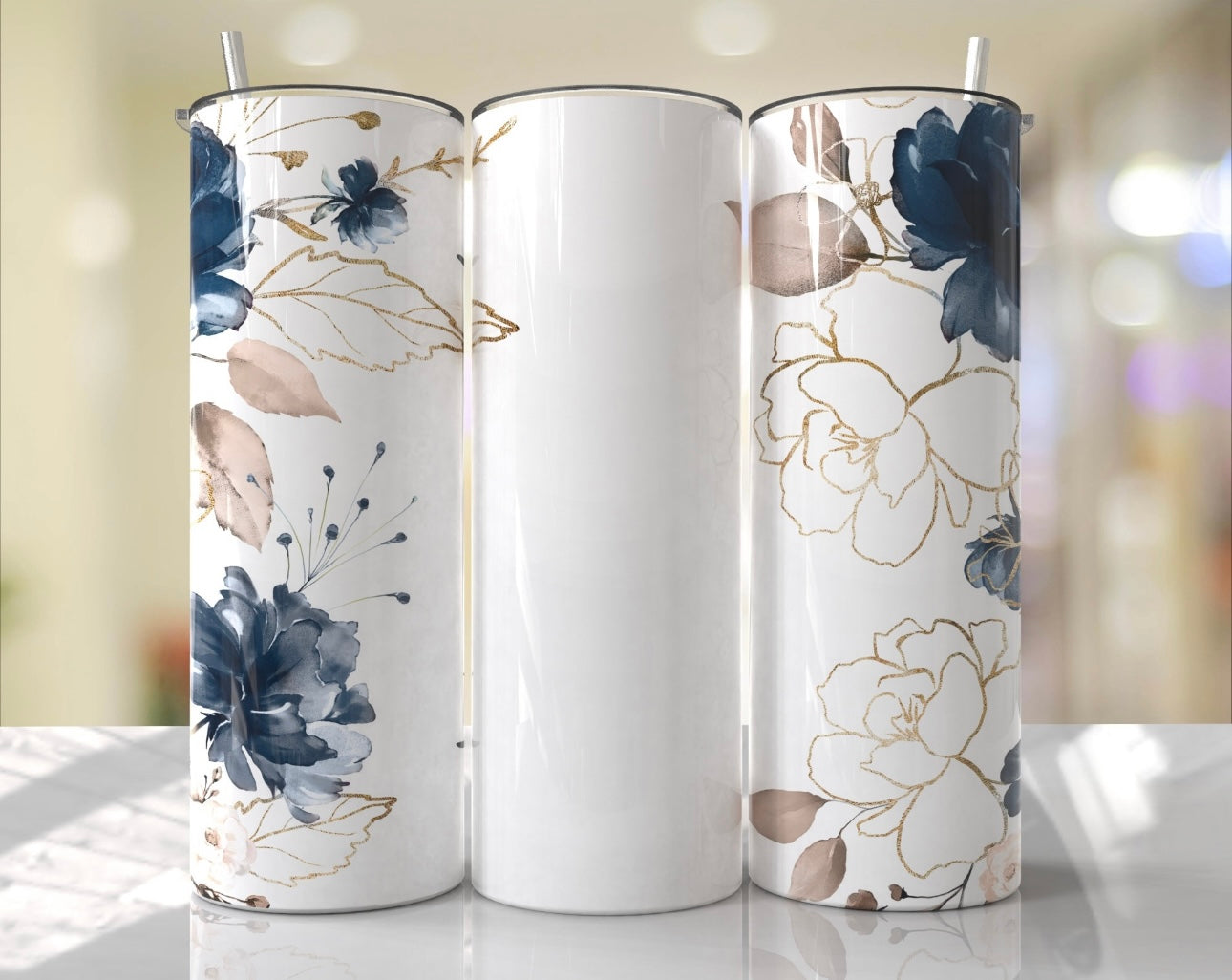 Blank flower Tumbler