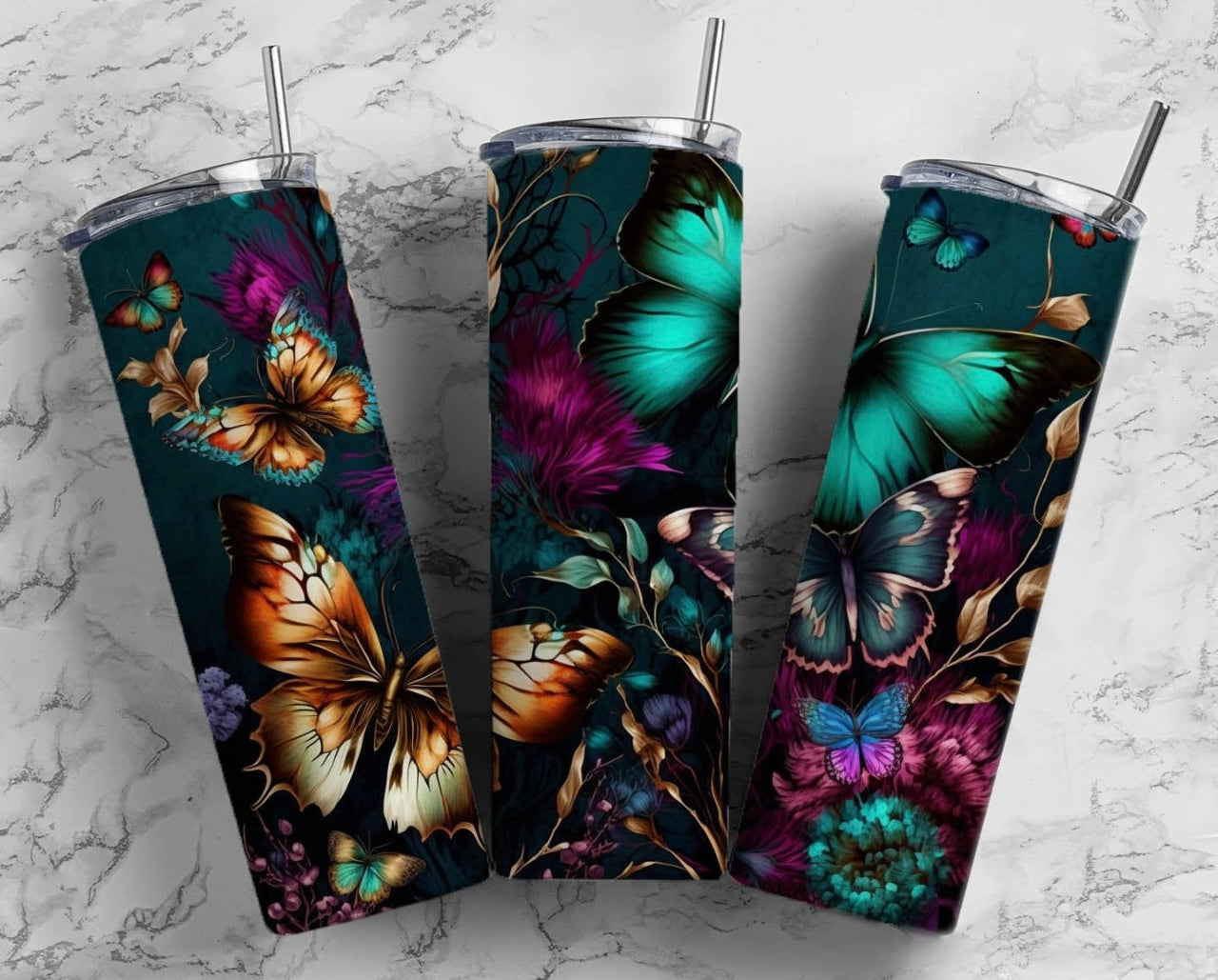 Spring Butterflies Tumbler