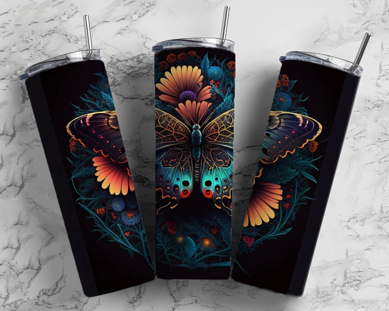 Neon Moth Tumbler